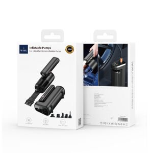 Wiwu Wi-Ai002 5in1 Oto Araç Pompası-Araç Süpürgesi-VakumMakinesi-Fener-Dijital Hava Komp.