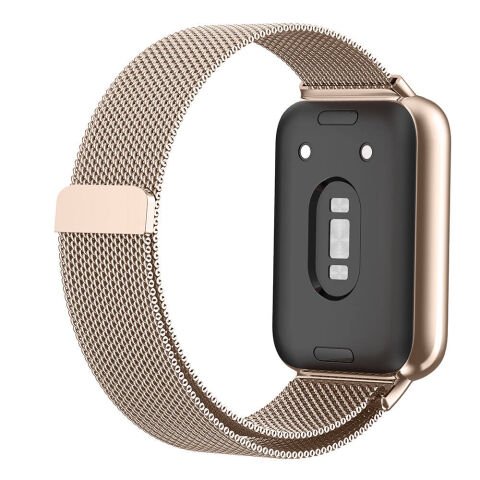 Samsung Galaxy Fit 3 Uyumlu Çelik Hasır Kordon Gold