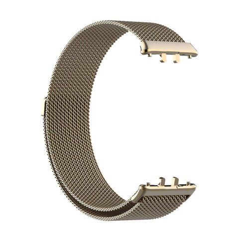 Samsung Galaxy Fit 3 Uyumlu Çelik Hasır Kordon Gold