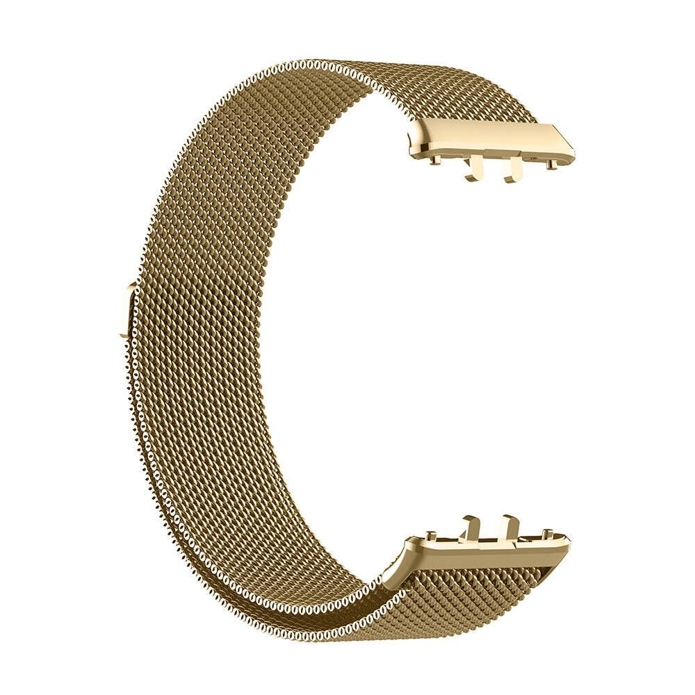 Samsung Galaxy Fit 3 Uyumlu Çelik Hasır Kordon Gold