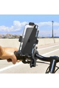Darbe Emici Motor Bisiklet - Scooter Bisiklet İçin 360 Dönebilen Telefon Tutucu