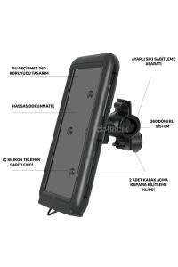 Motosiklet Telefon Tutucu Bisiklet Telefon Tutucu Su Geçirmez