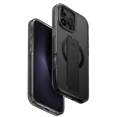 Uniq iPhone 16 Pro Heldro Max Magsafe Standlı Kapak siyah