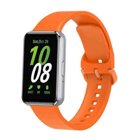 Samsung Galaxy Fit 3 Uyumlu Silikon Kordon Turuncu