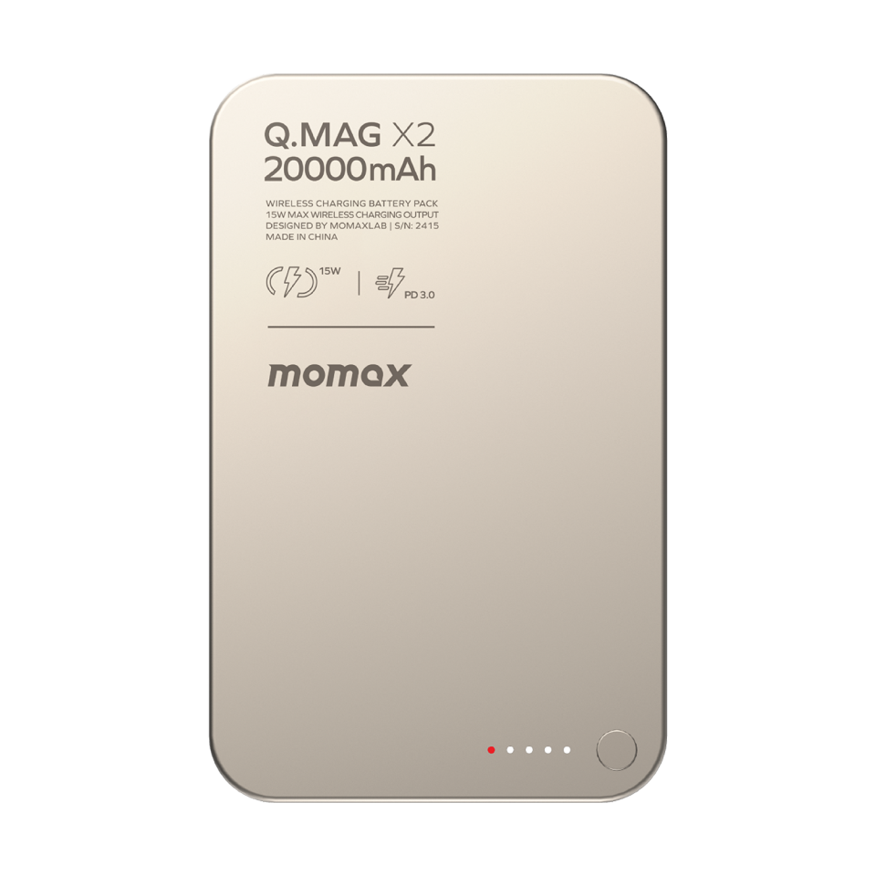 MOMAX IP120D Q.Mag X2 20000mAh Magsafe Wireless Powerbank Tıtanıum
