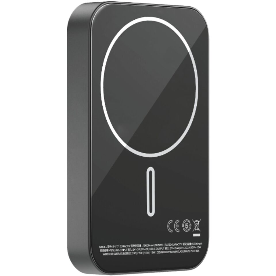 MOMAX IP117E Q.Mag X1 10000mAh Magsafe Wireless Powerbank Black