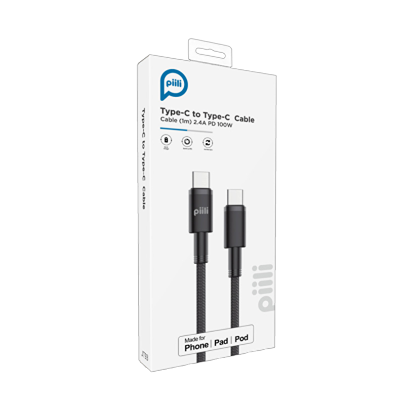 Piili 100W Type-C Kablo 1M