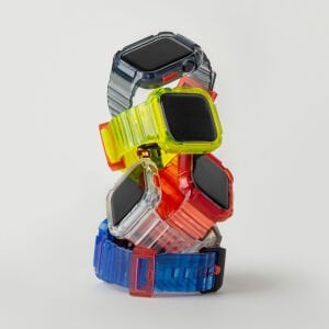 Apple Watch 44-45 mm SkinArma Saido Sert PC Kasa Koruyuculu Silikon Kordon sarı