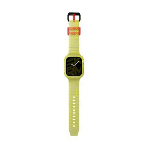 Apple Watch 44-45 mm SkinArma Saido Sert PC Kasa Koruyuculu Silikon Kordon sarı