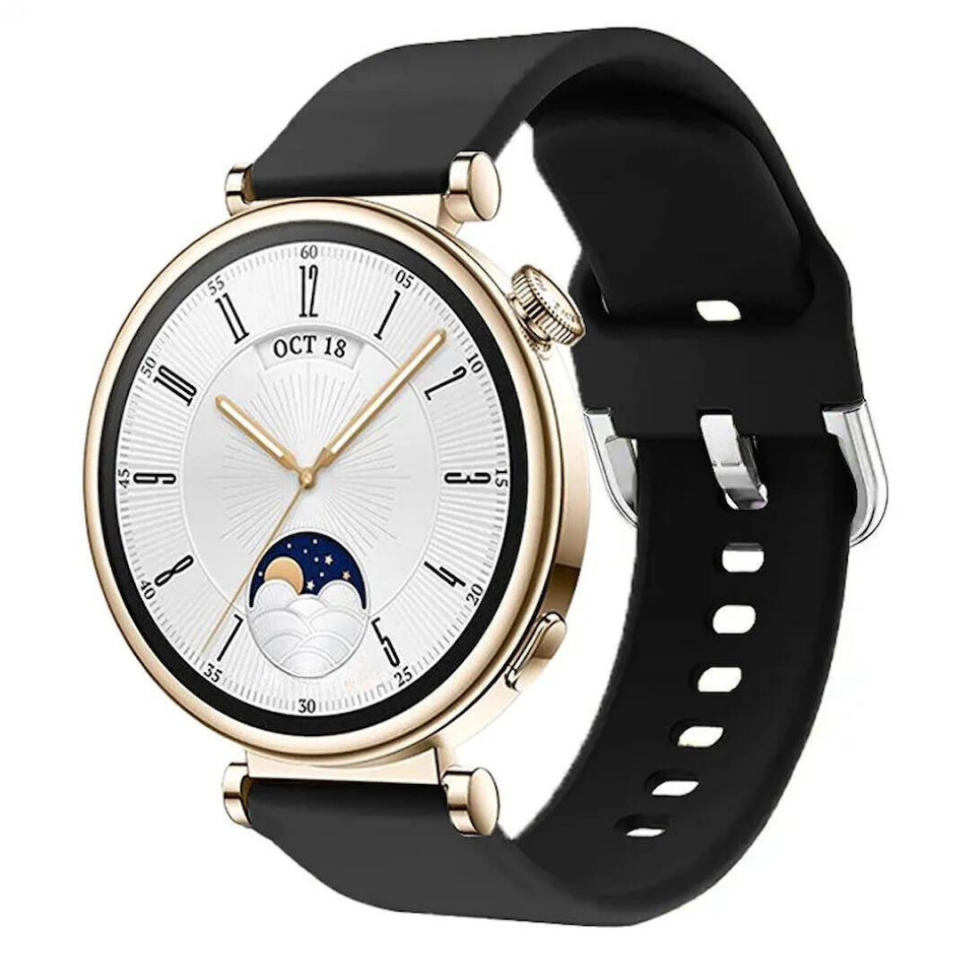 Huawei Watch GT4 41mm İle Uyumlu 18mm Tokalı Spor Silikon Kordon
