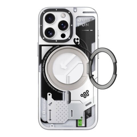 Apple iPhone 16 Pro Kılıf Magsafe Şarj Özellikli Youngkit 360° Standlı Technology Serisi Kapak