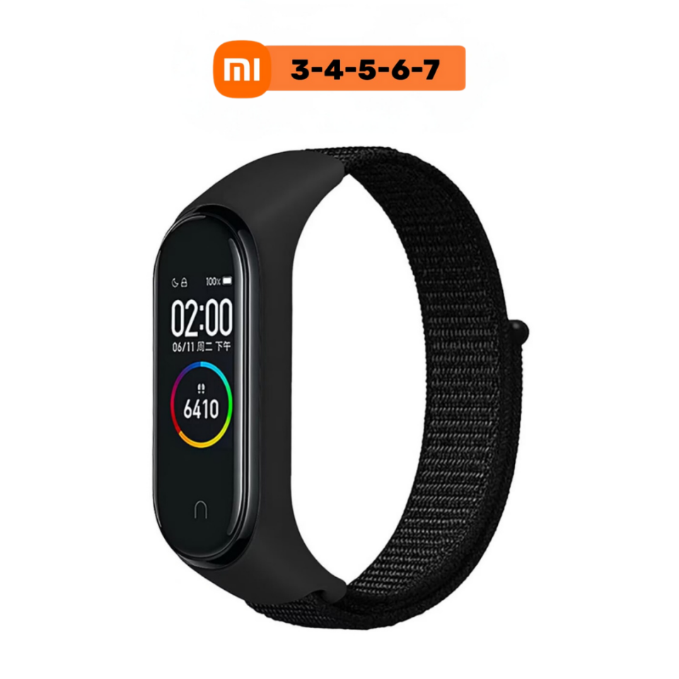 Xiaomi Mi Band 3/4/5/6/7 Uyumlu Hasır Dokuma Yüksek Kalite Kumaş Kordon