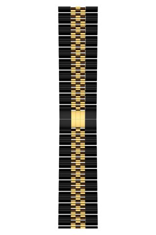Apple Watch Uyumlu Rolex Style Metal Kordon Siyah Gold
